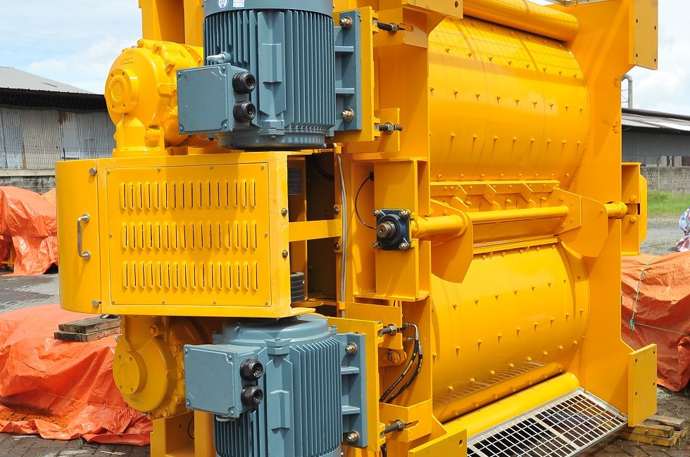 SICOMA Mixers Indonesia Products; SICOMA Twin Shaft Concrete Mixer (Motor Top)