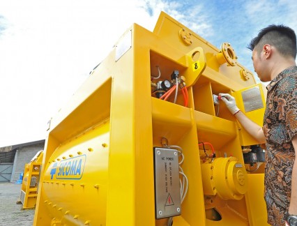 how to adjust the discharge capacity of a concrete mixer pump?